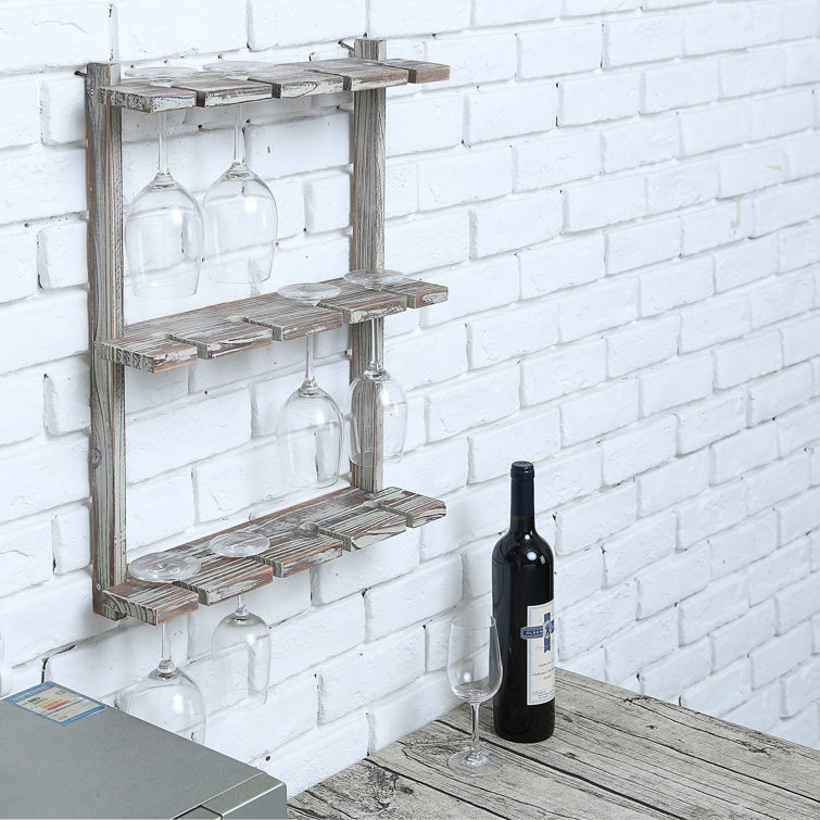 Wall shelves for online wine glasses